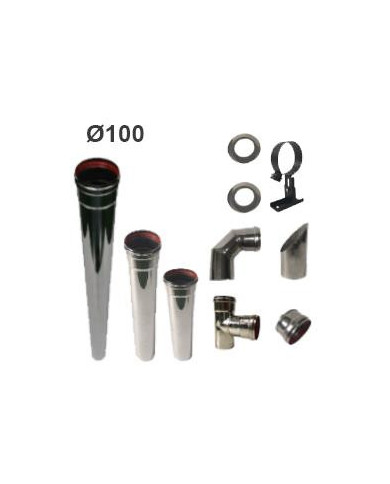 KIT PELLET CHIMENEA MURO UNICLIMA 100 MM